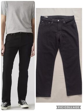 Levi's Premium 34x30 Black 514 Athletic Taper Jeans Men's